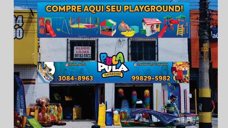 Pula Pula Playground SERRA - ES Brinquedos para Playground, Cama Elástica, Escorregador, Gangorras e muito mais